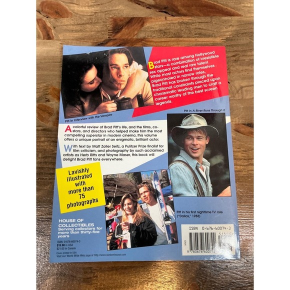 Vintage 1996 Brad Pitt by Matt Zoller Seitz Coffee Table Book Biography Photos - Picture 2 of 4